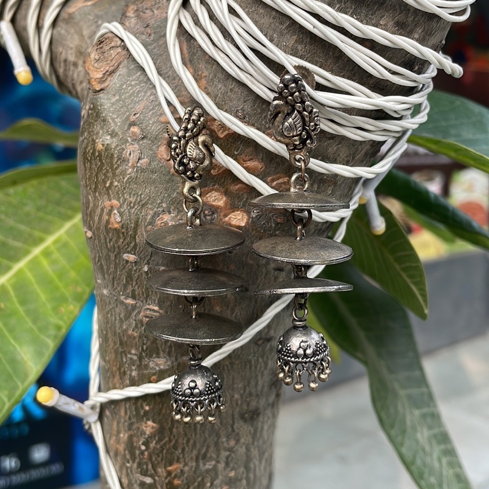 Boho silver earrings - Picture 5 of 5